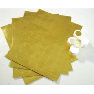  10 Sheets Of Round Gold Labels   1 