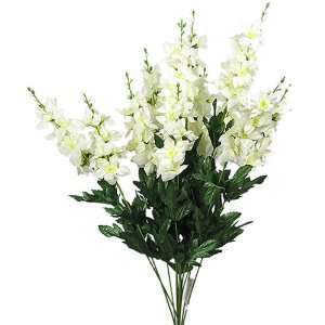  28 Elegant Delphinium Flower Bush Silk Wedding Cream 67 