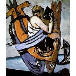   Max Beckmann   24 x 28 inches   Journey on the Fish