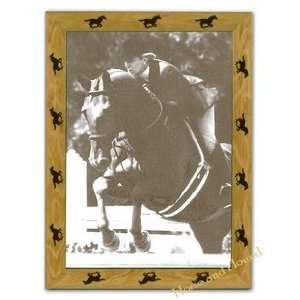  Galloping Horse Burl Photo Frame 5x7 Electronics