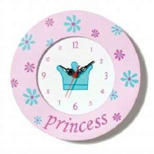  Pink Princess Wood Wall Clock CT 36251