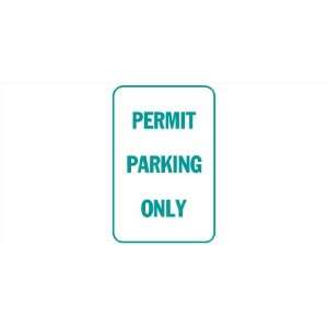  3x6 Vinyl Banner   Permit Parking Only Cyan Everything 
