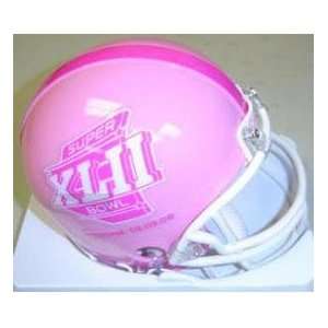 Super Bowl 42 XLII Pink Riddell Mini Replica Helmet  