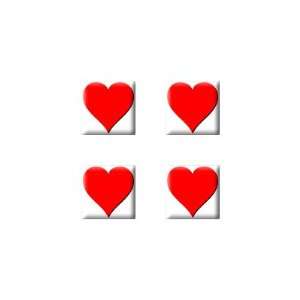  Heart Love   Set of 4 Badge Stickers Electronics