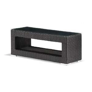   Outdoor Contemporary Tempered Glass Top Coffee Table