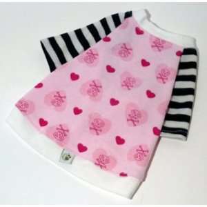  Eco Pup Ep Fig M Fig  Pink Skull Hearts Black White Stripe 
