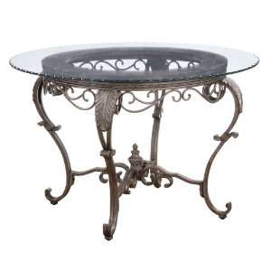  Dining Table with Wave Glass Top Furniture & Decor