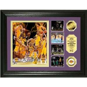 Los Angeles Lakers 2008 NBA Finals 24KT Gold Coin Highlight Photo Mint 