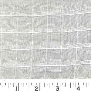  54 Wide WINDOWPANE STRIPE SHEER   WHITE Fabric By The 