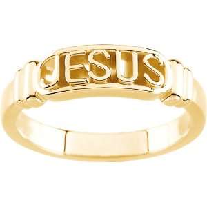   Karat Yellow Gold In The Name of Jesus Chastity Ring Size 7  Ladies