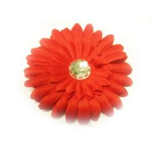 Red 4 Large Gerbera Daisy Flower Hair Clip Hair Accessories For All 