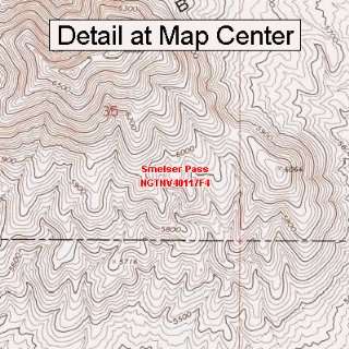   Topographic Quadrangle Map   Smelser Pass, Nevada (Folded/Waterproof