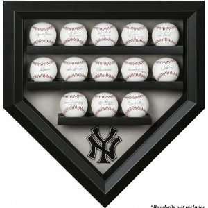  New York Yankees 13 Baseball Home Plate Shaped Display 