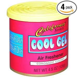 California Scents Cool Gel, Coronado Cherry, 4.5 Ounce Cans (Pack of 4 