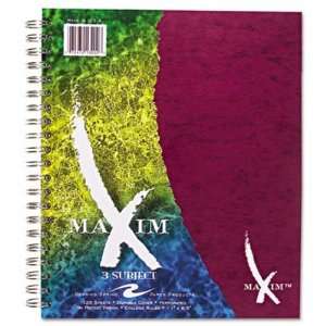   College Rule 11 x 9 3 Subject 135 Sheets/Pad Assorted