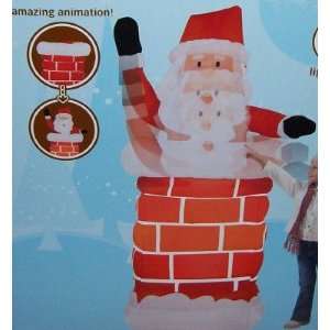  6ft Airblown Inflatable Animated Christmas Santa in 