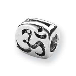  Sterling Silver Reflections Om Symbol Bead QRS313 Jewelry