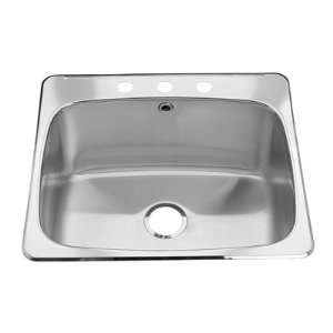 Stainless Steel Drop In 33.38 Inch x 22 Inch Single Bowl Utility Sink 