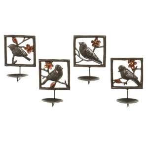  Square Bird Tealight Wall Sconce (Pack of 4 Assorted) by 