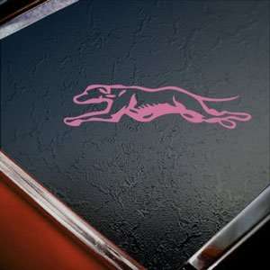  Greyhound Running Dog Pink Decal Truck Window Pink Sticker 