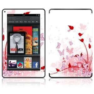   Kindle Fire Decal Skin Sticker   Pink Butterfly 