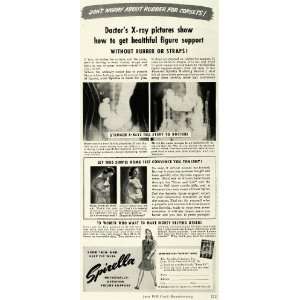  1943 Ad Corset Rubber X Rays Figure Supports Spirella 
