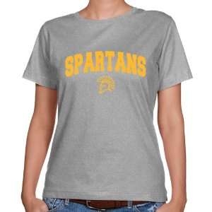  San Jose State Spartans Ladies Ash Logo Arch Classic Fit T 