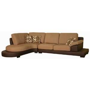 Wholesale Interiors Brown Fabric 2 Piece Sectional Sofa  