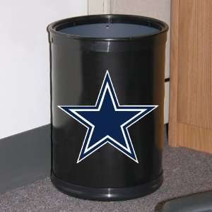 Dallas Cowboys Black Team Wastebasket 