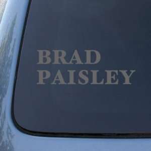 BRAD PAISLEY   Vinyl Car Decal Sticker #1842  Vinyl Color Silver