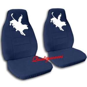 Navy blue Bull Rider 40/20/40 seat covers for a Ford F 150 Supercab 
