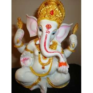  Ganesh Ganpati Elephant Hindu God made from Marble powder Home
