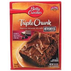 Betty Crocker Triple Chunk Premium Brownie Mix 18.9 oz (Pack of 12)