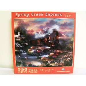    SunsOut 550 Piece Puzzle Spring Creek Express Toys & Games