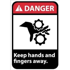 Danger, Keep Hands And Fingers Away, 14X10, .040 Aluminum  
