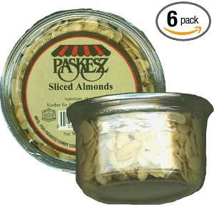 Paskesz Baking Products, Sliced Almonds, 5 Ounce Bucket (Pack of 6 