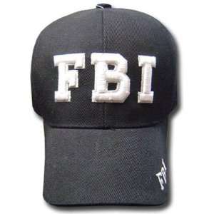  BLACK FBI LAW ENFORCEMENT BASEBALL CAP HAT FEDERAL ADJ 