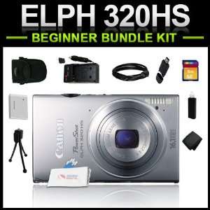  PowerShot ELPH 320 HS 16.1MP Digital Camera (Silver) 8GB Beginner 