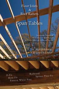 Joist / Rafter Span Tables Latest Available US Lumber  