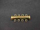 Finding Open Magnetic Clasps Gold Plated 10pcs 6 Hole  