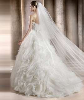   Strapless Feather Wedding Dress Bridal Gown Free New Design♥  