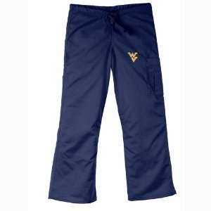   Virginia Mountaineers NCAA Cargo Style Scrub Pant   Navy Sports