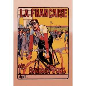   La Francaise Bordeaux Paris Bicycle Race 20x30 poster