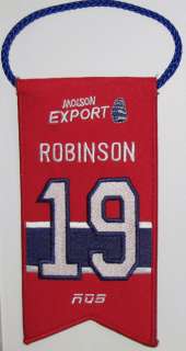 MONTREAL CANADIENS RETIRED BANNER #19 LARRY ROBINSON  