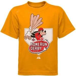 Majestic 2010 MLB Home Run Derby Youth Gold Goofy T shirt  