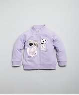 Armani BABY lilac stretch cotton jersey toy screen print zip up 