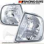 97 02 FORD EXPEDITION 03 F150 EURO CLEAR CORNER LIGHTS SET NEW PAIR 98 