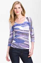 Casual Freedom Print Henley Tee (Petite) Was $48.00 Now $31.90 33% 