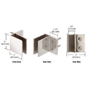   Polished Stainless Wall Mount Square Mall Front Clamp by CR Laurence
