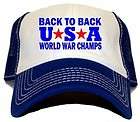   BACK USA WORLD WAR CHAMPS United States Champions Funny Humor Hat Cap